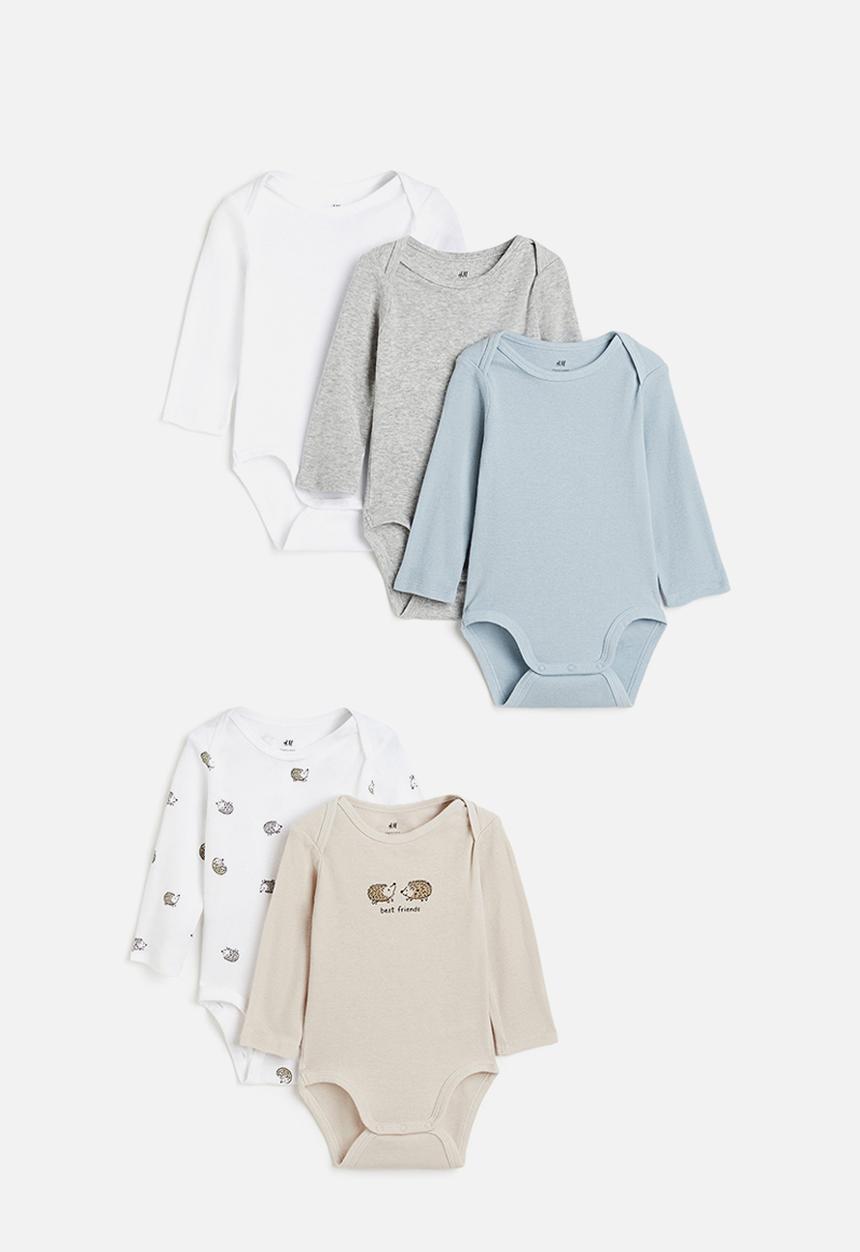 H&M - 5-Pack long-sleeved bodysuits - multi