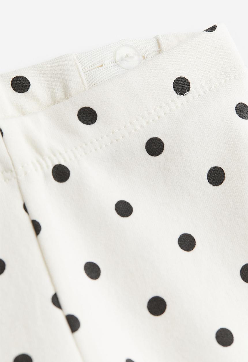 H&M - Brushed-inside leggings - white spotted