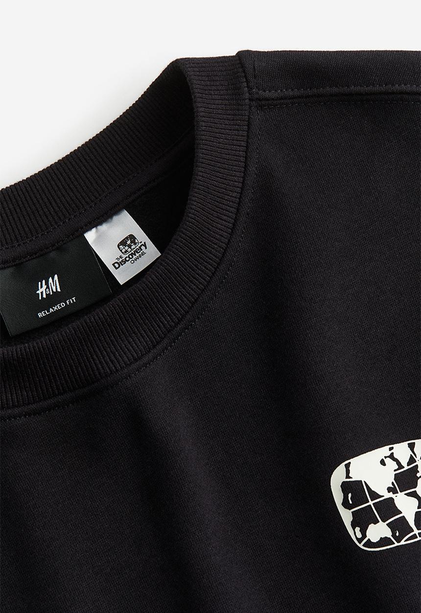 H&M - Loose fit sweatshirt - black the discovery channel 