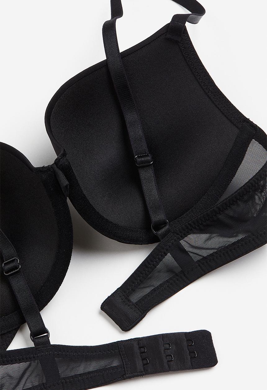 H&M - 2-Pack microfibre push-up bras - black & white