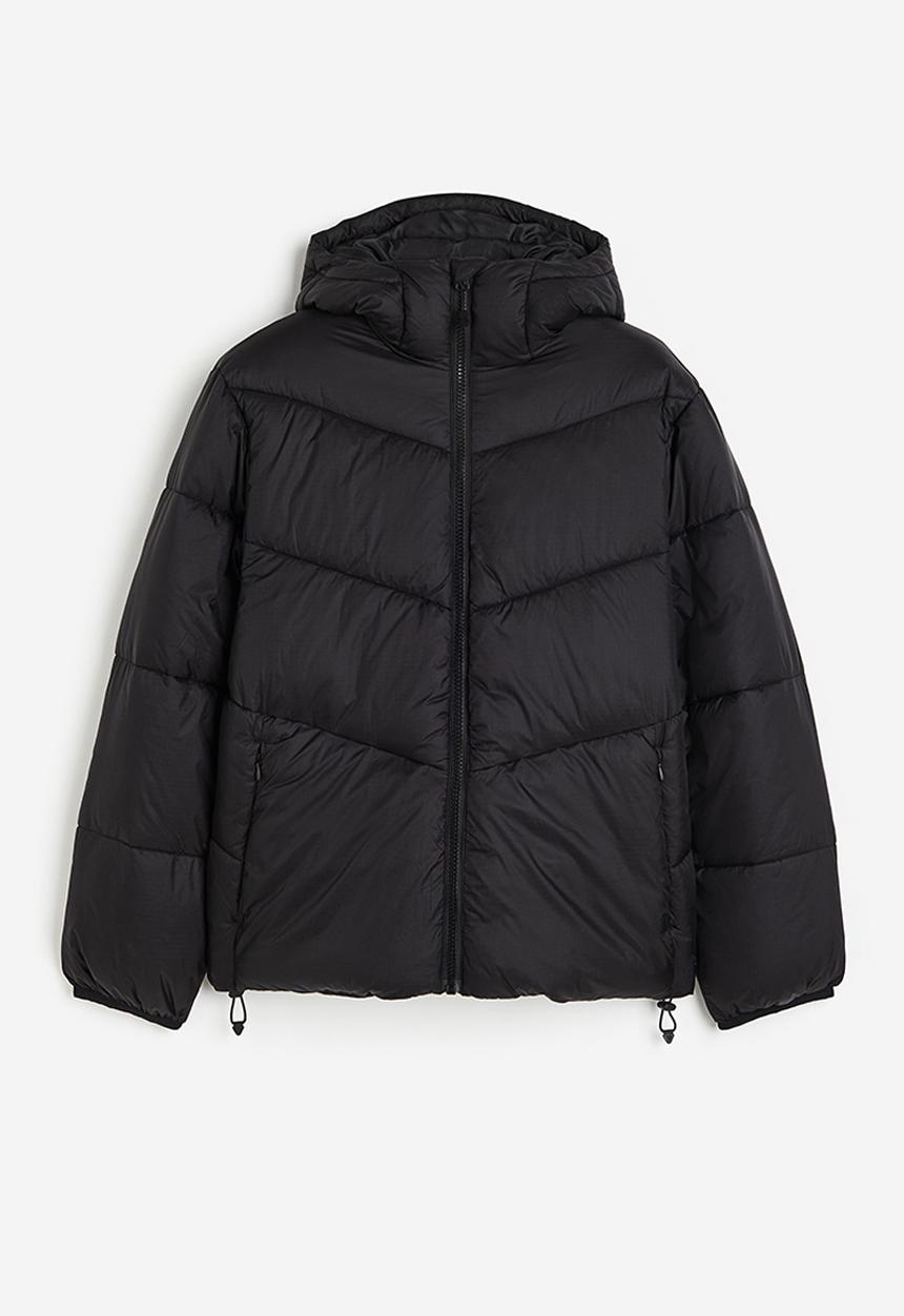 H&M - Loose fit water-repellent puffer jacket - black