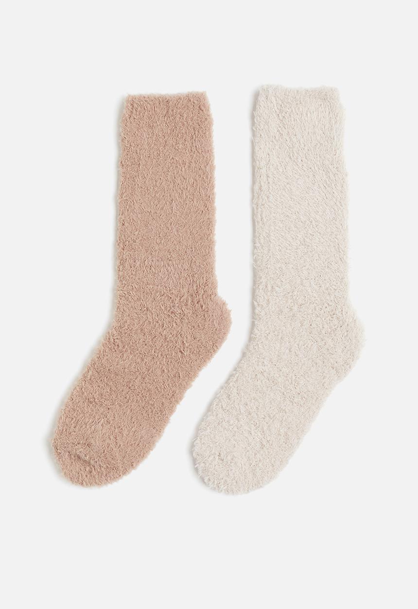 H&M - 2-Pack socks - beige & light beige