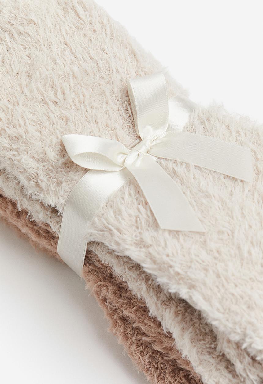 H&M - 2-Pack socks - beige & light beige