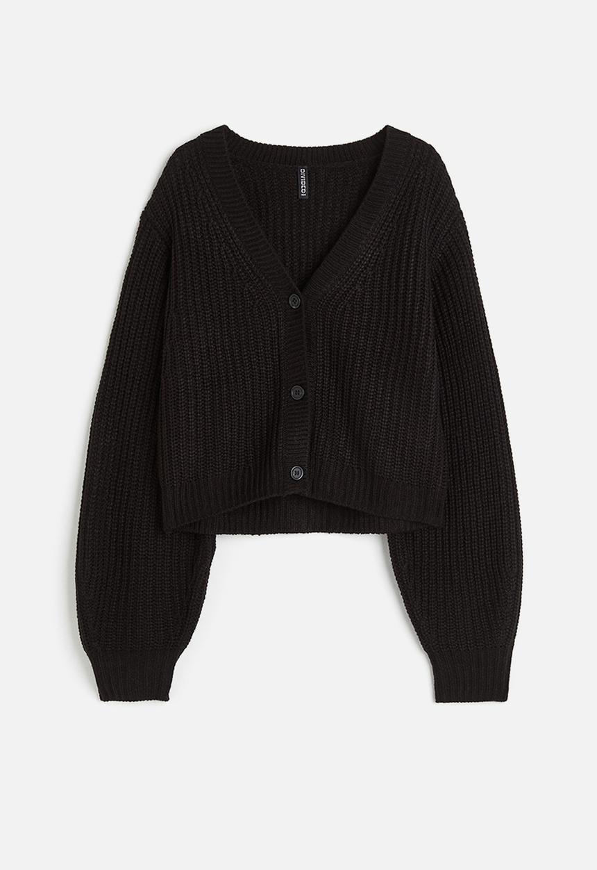 H&M - Balloon-sleeved cardigan - black