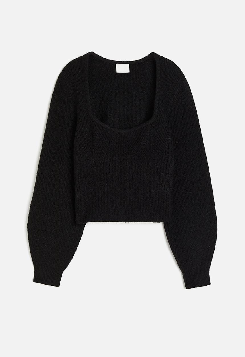 H&M - Rib-knit jumper - black