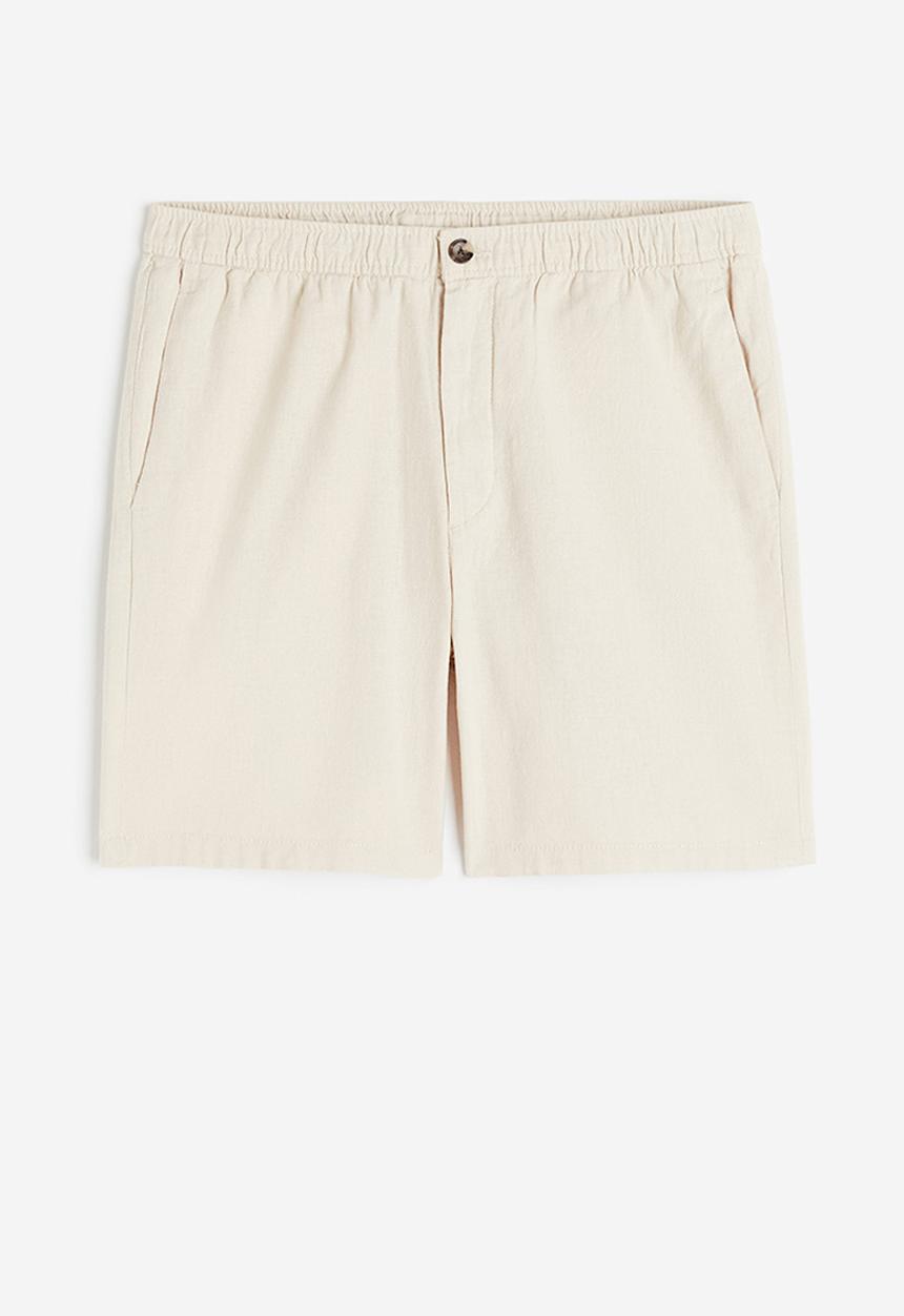 H&M - Regular fit linen-blend shorts - beige