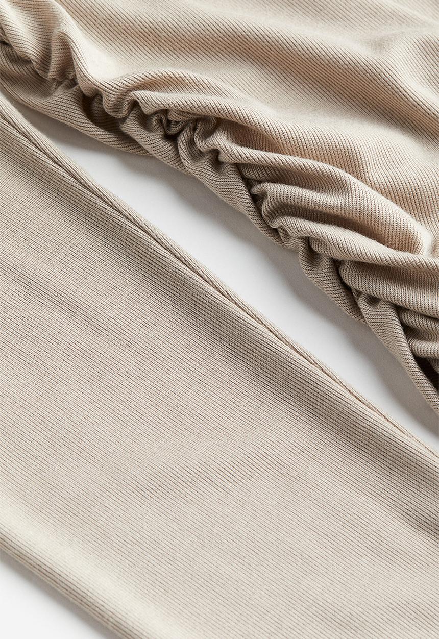 H&M - Gathered jersey top - light beige