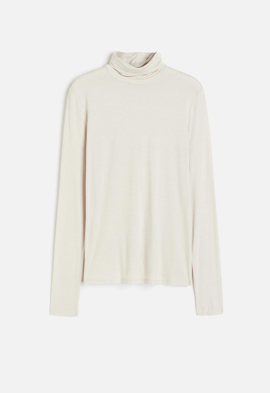 H&M - Polo-neck top - natural white