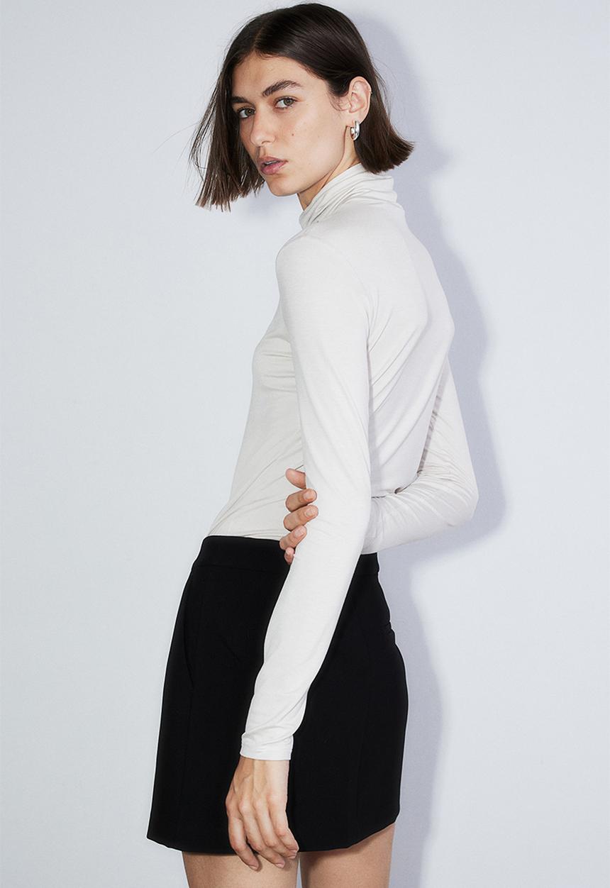 H&M - Polo-neck top - natural white