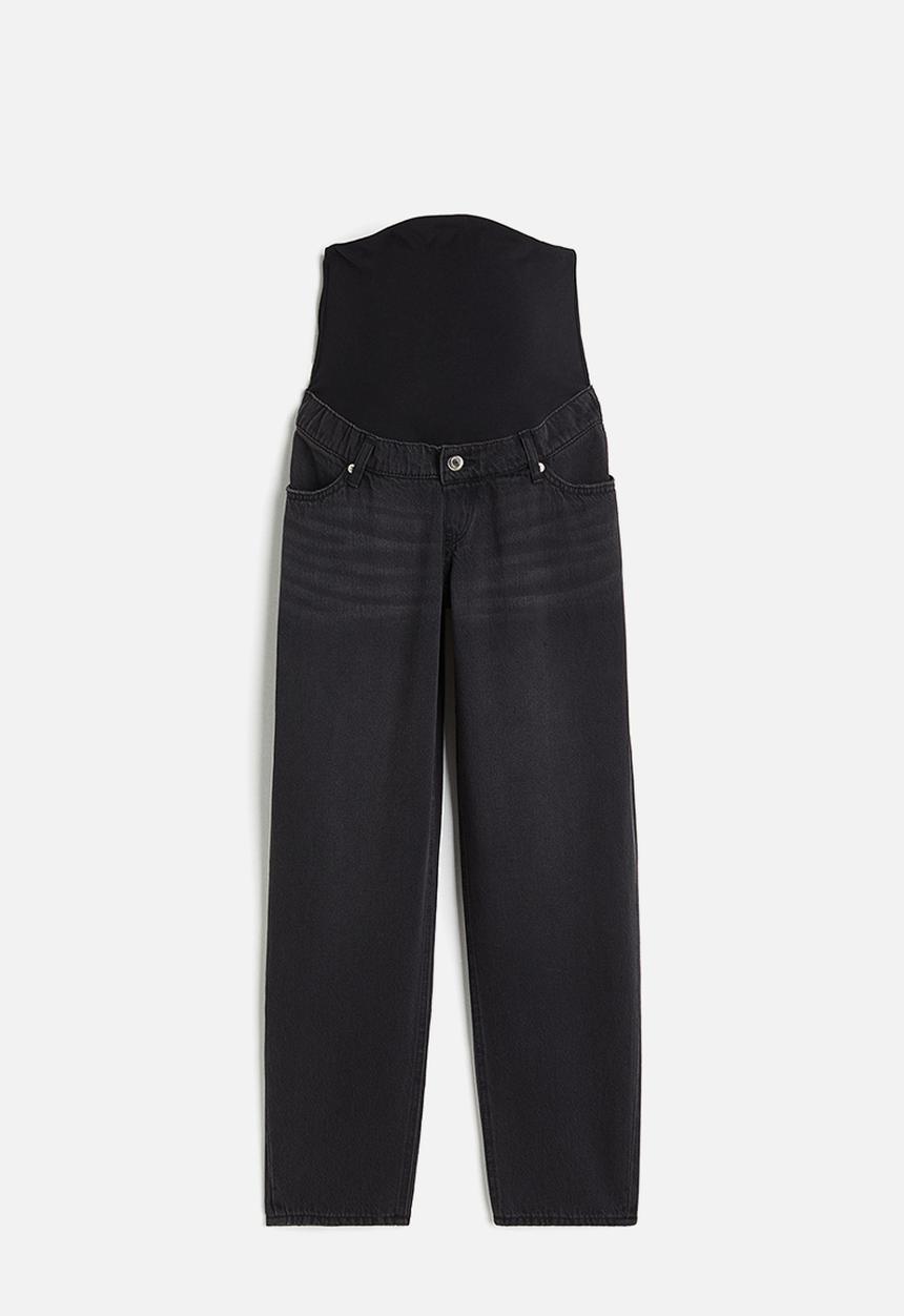 H&M - Mama mom loose ankle jeans - black