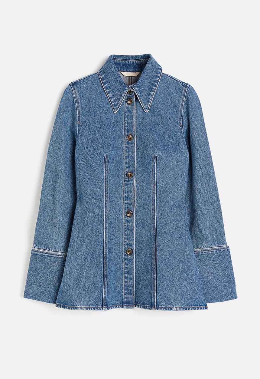 H&M - Fitted denim shirt - denim blue
