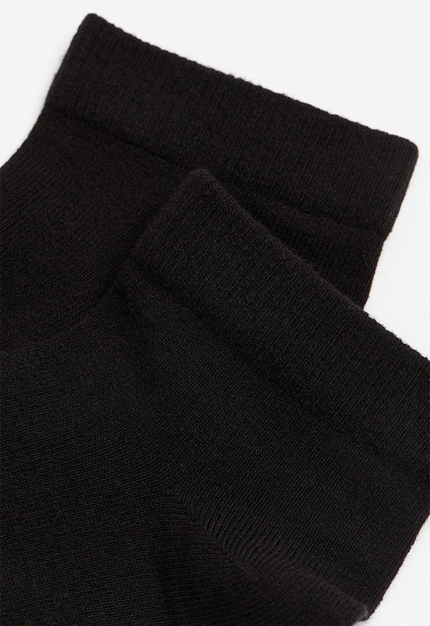 H&M - 5-Pack cotton-blend socks - black