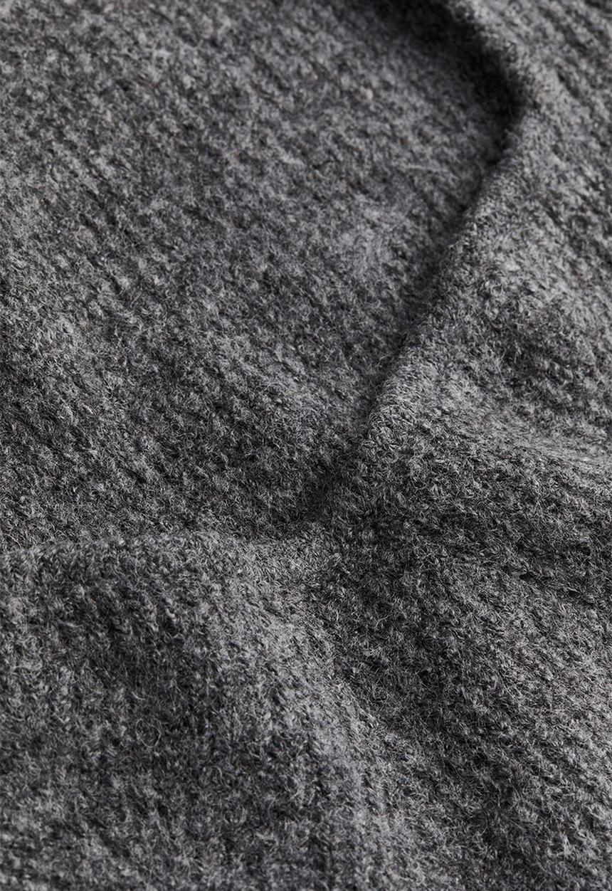 H&M - Rib-knit dress - dark grey marl 