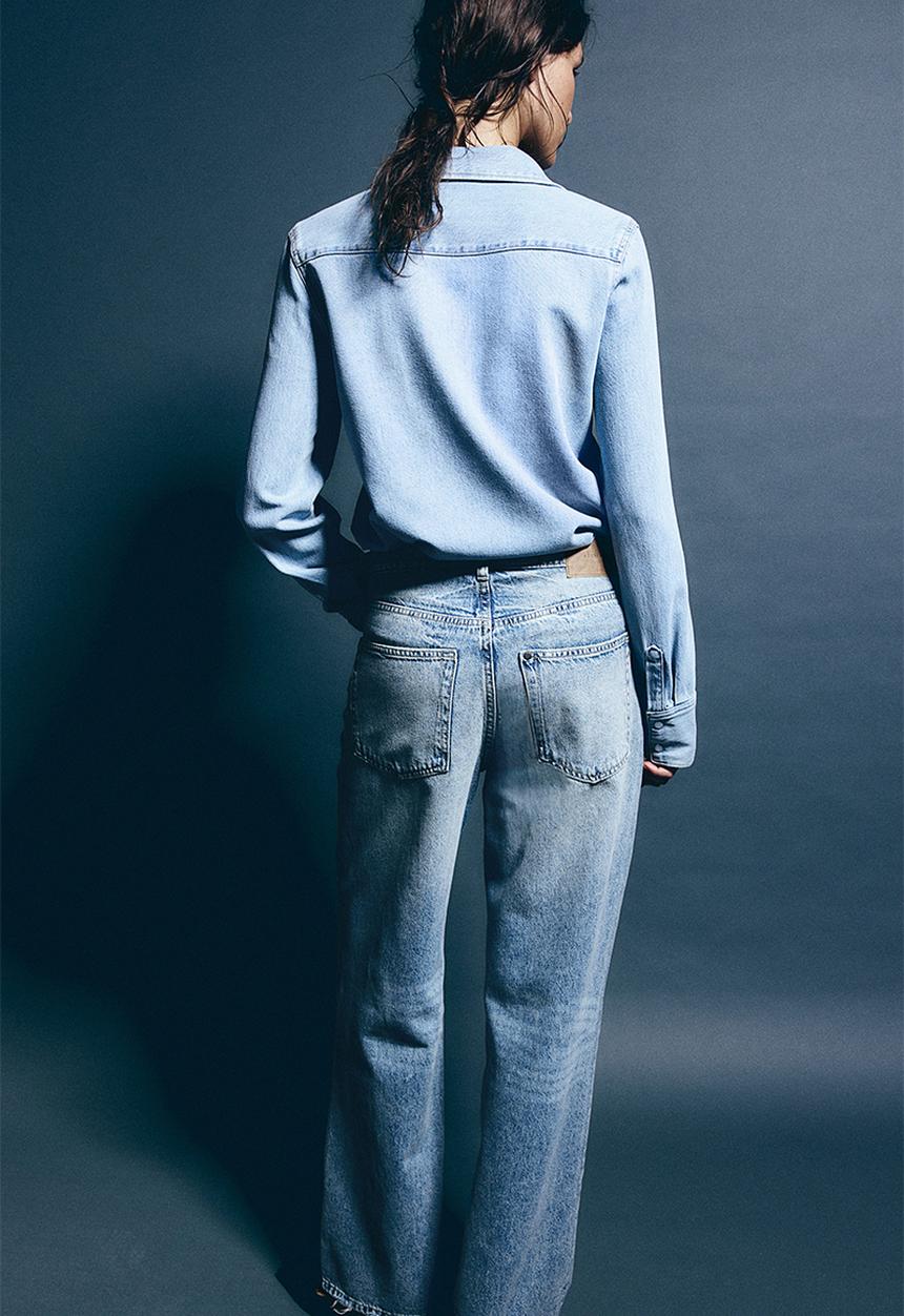 H&M - Wide ultra high jeans - denim blue