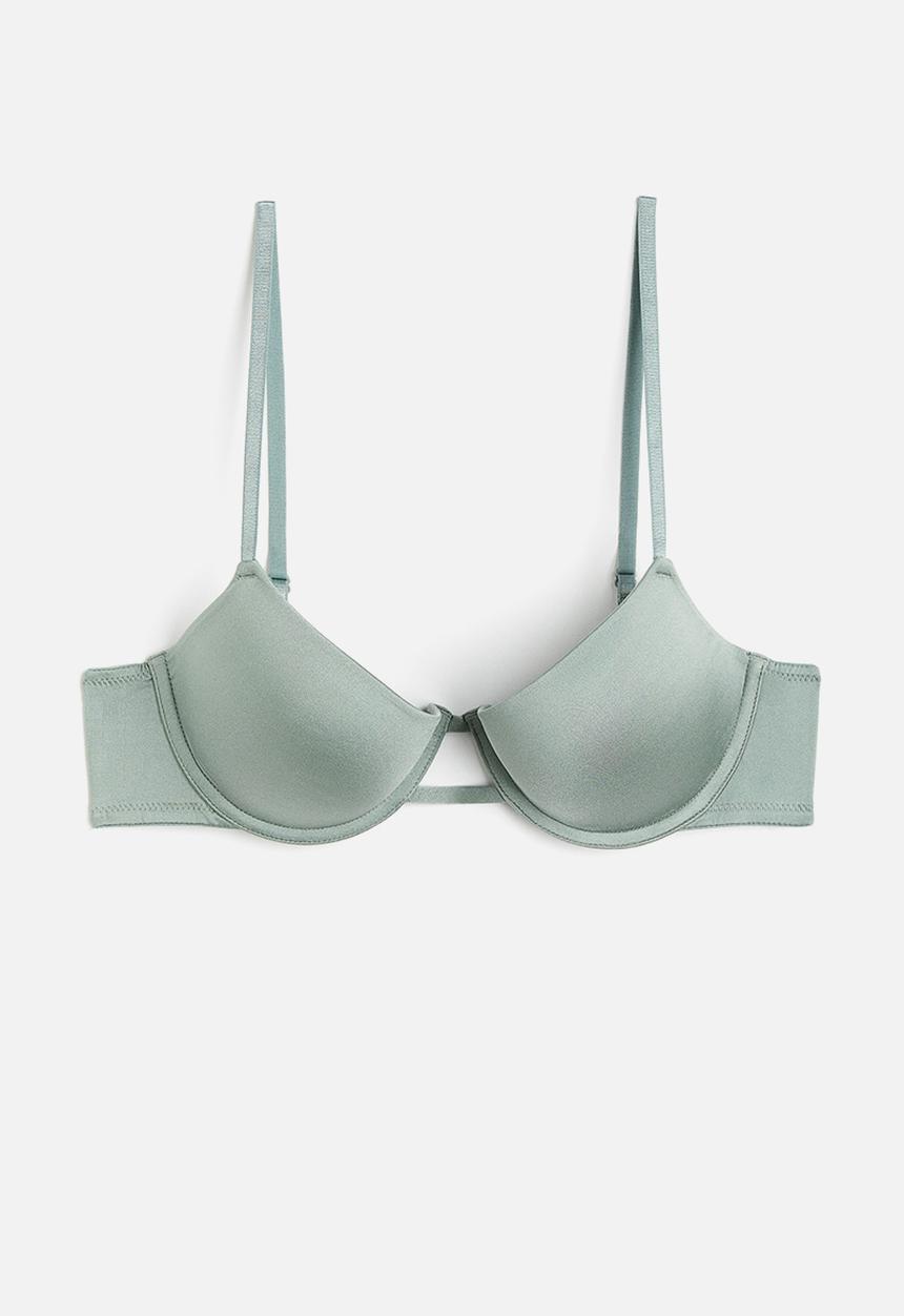 H&M - Microfibre push-up bra - green