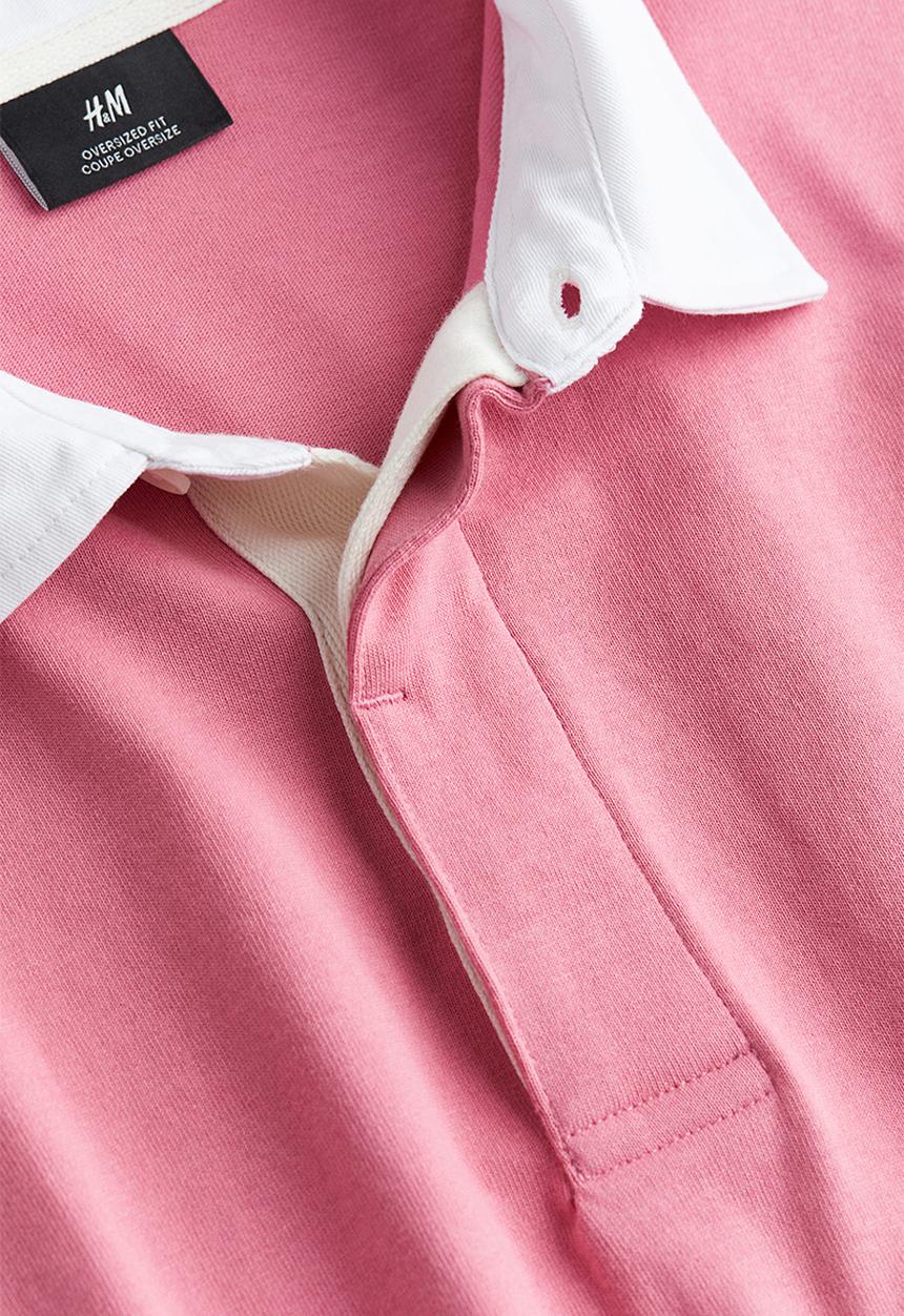 H&M - Oversized fit polo shirt - pink