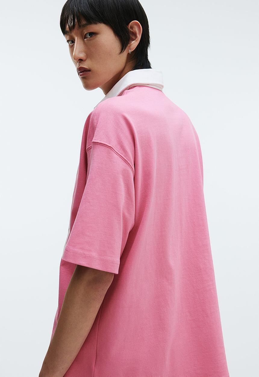 H&M - Oversized fit polo shirt - pink