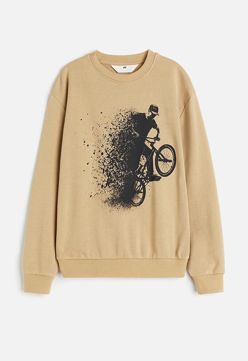 H&M - Printed sweatshirt - beige bmx 