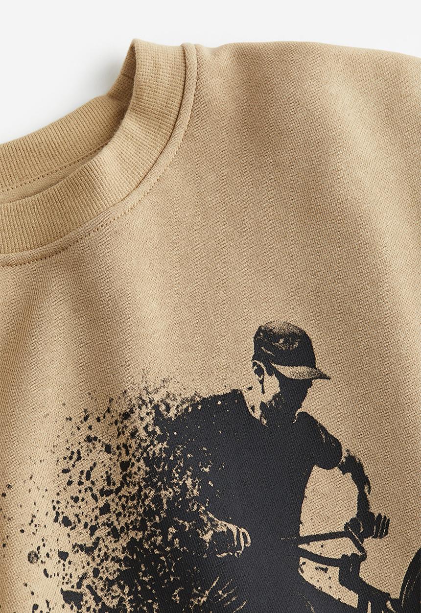 H&M - Printed sweatshirt - beige bmx 