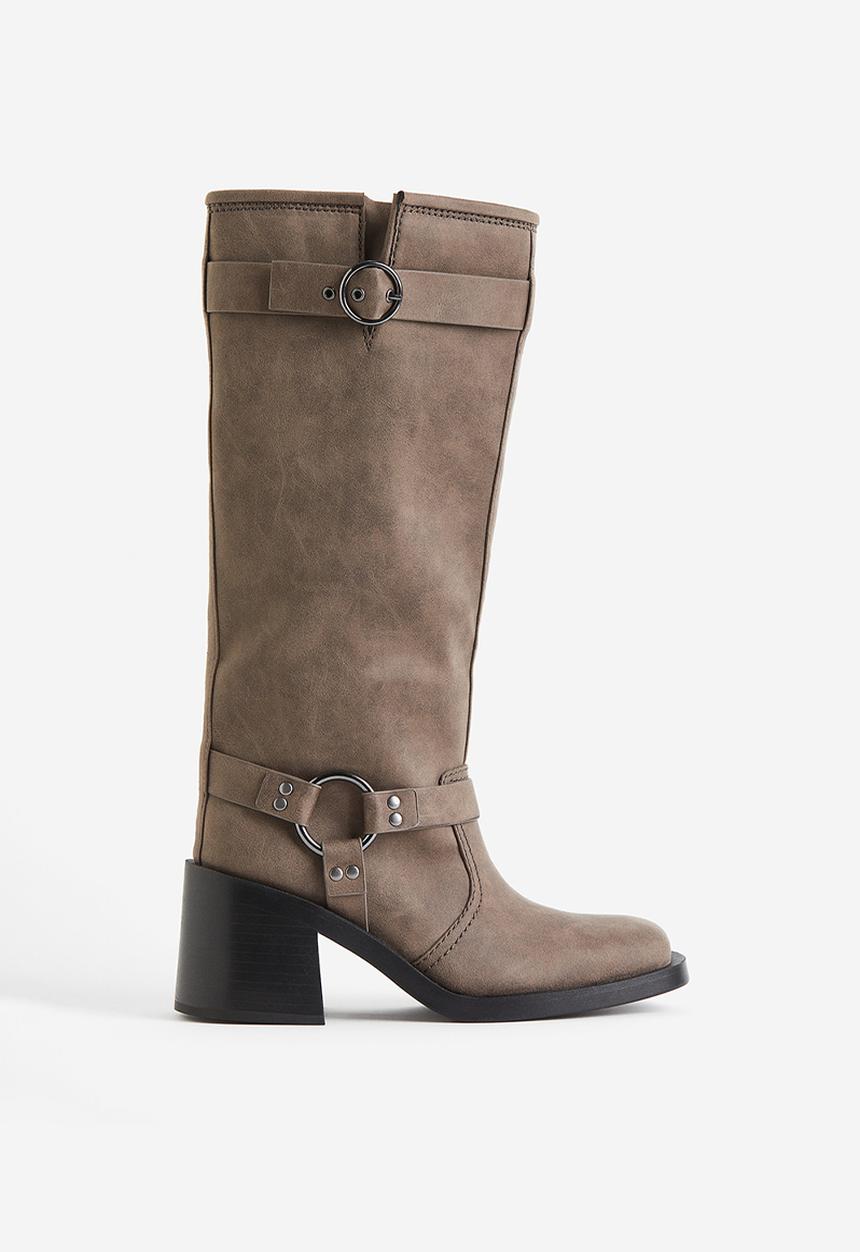H&M - Biker boots - beige