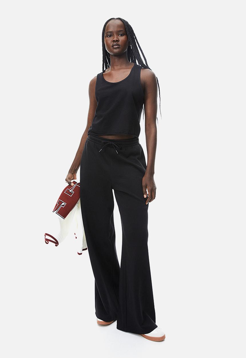 H&M - Wide joggers - black