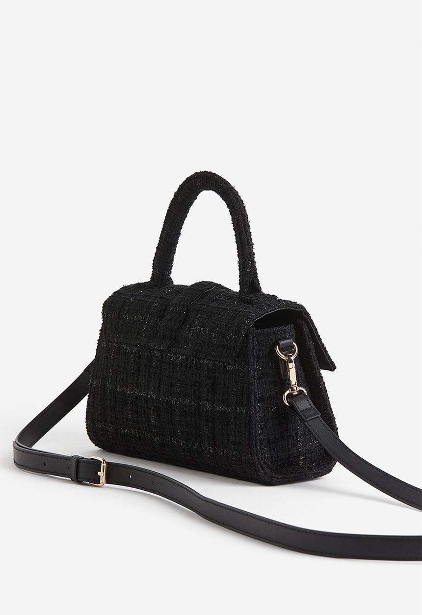 H&M - Textured-weave shoulder bag - black