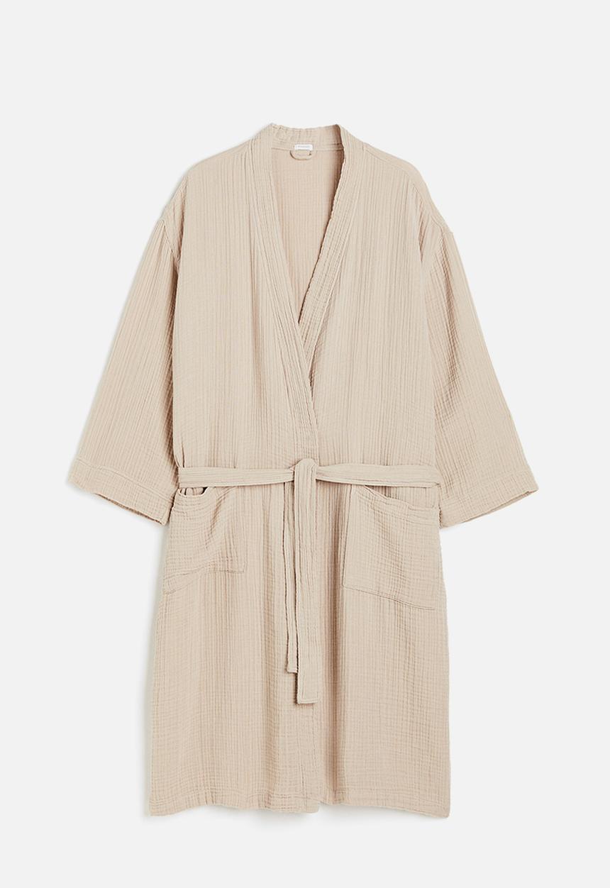 H&M - Muslin dressing gown - beige