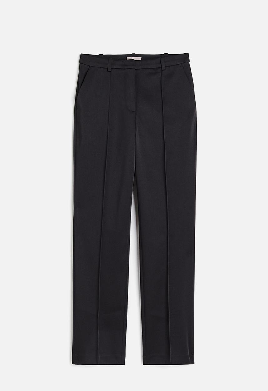 H&M - Slim satin trousers - black