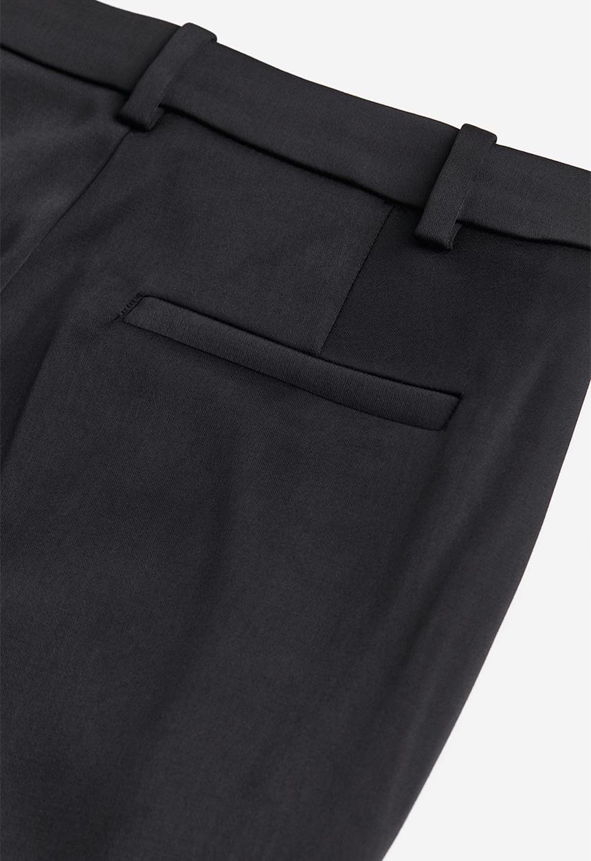 H&M - Slim satin trousers - black