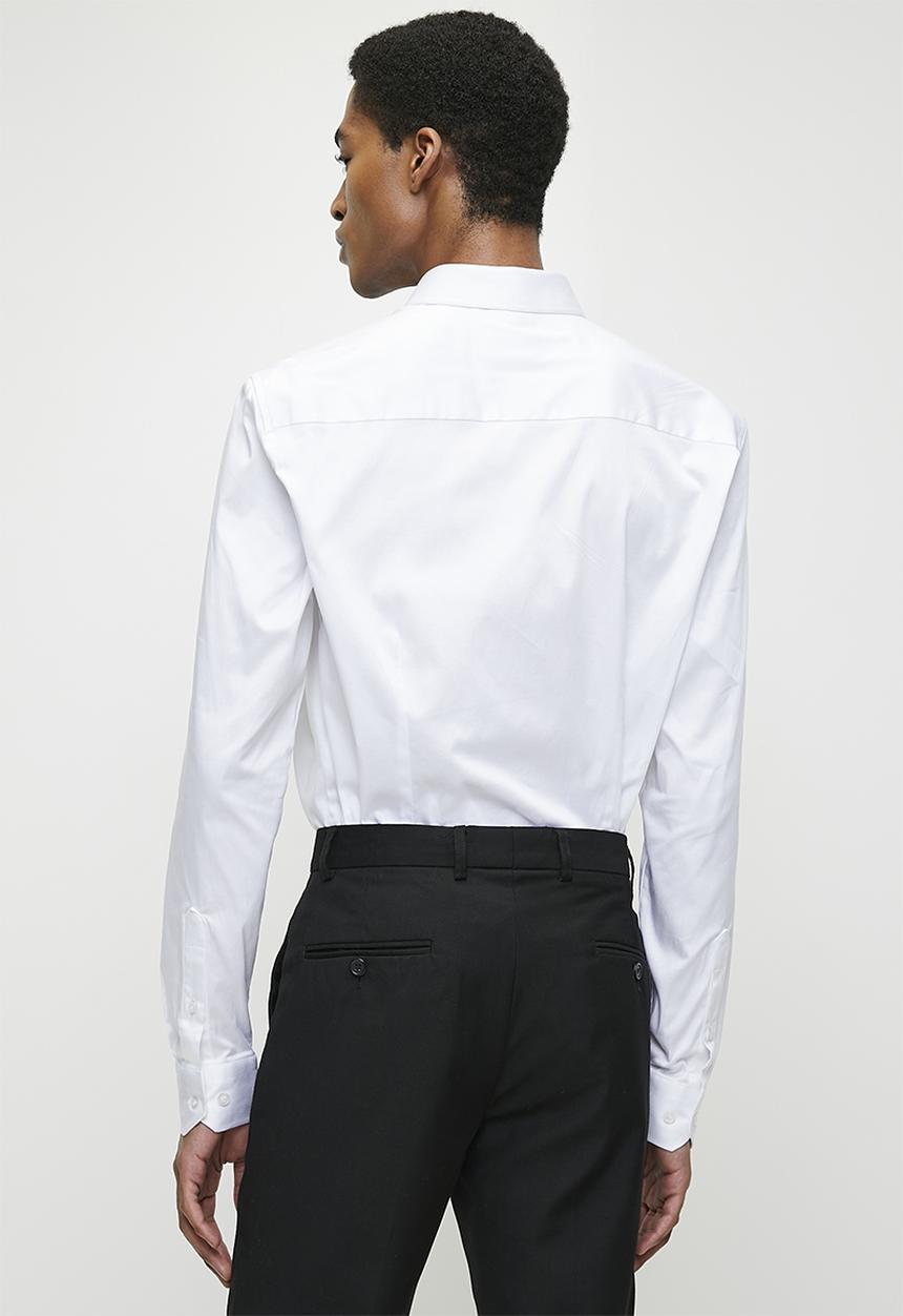 Superbalist - Slim Cotton Satten Shirt - White