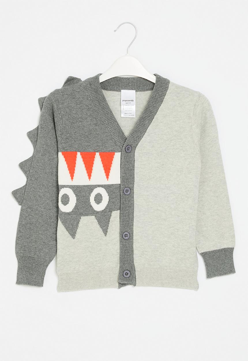 Pop Candy - Printed knitted sweater - grey