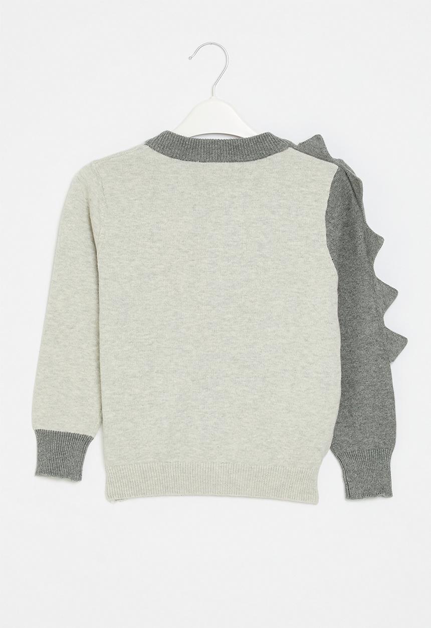 Pop Candy - Printed knitted sweater - grey