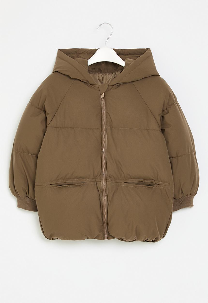 Pop Candy - Hooded puffer - khaki