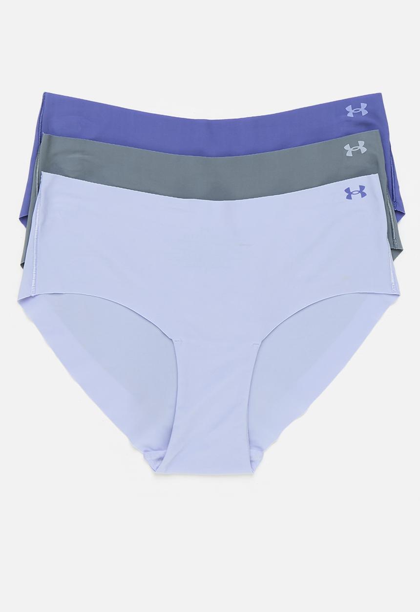 Under Armour - No show hipster solid 3 pack - blue 