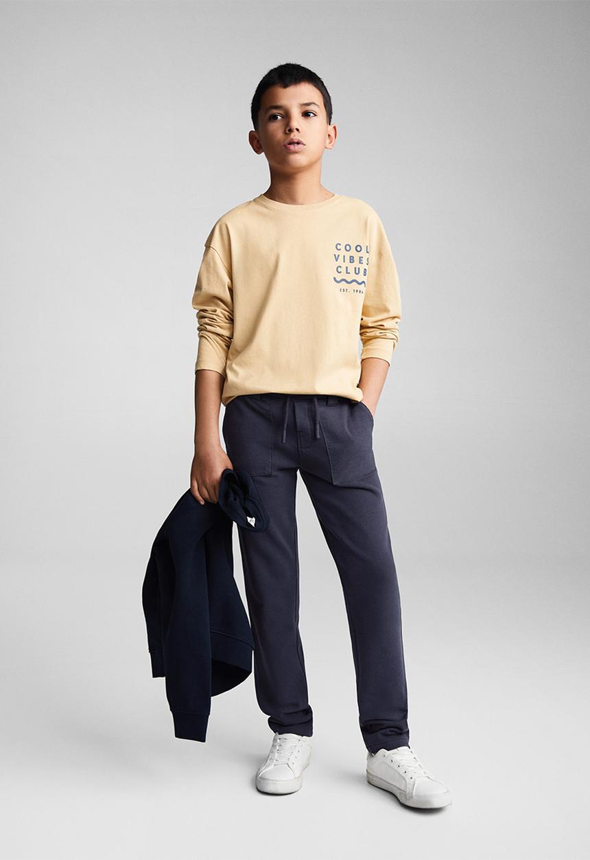 MANGO - Trousers manacor - navy