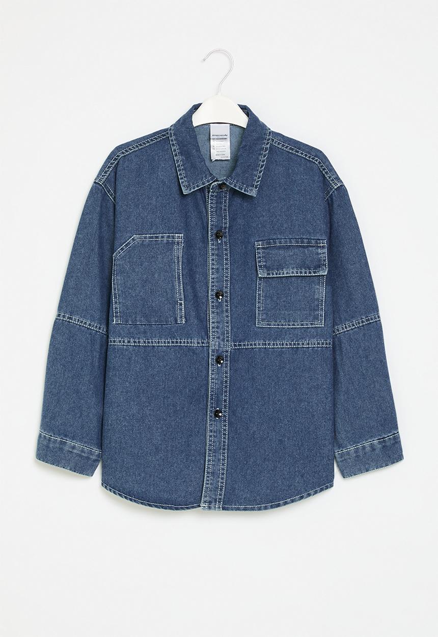Pop Candy - Denim overshirt - blue