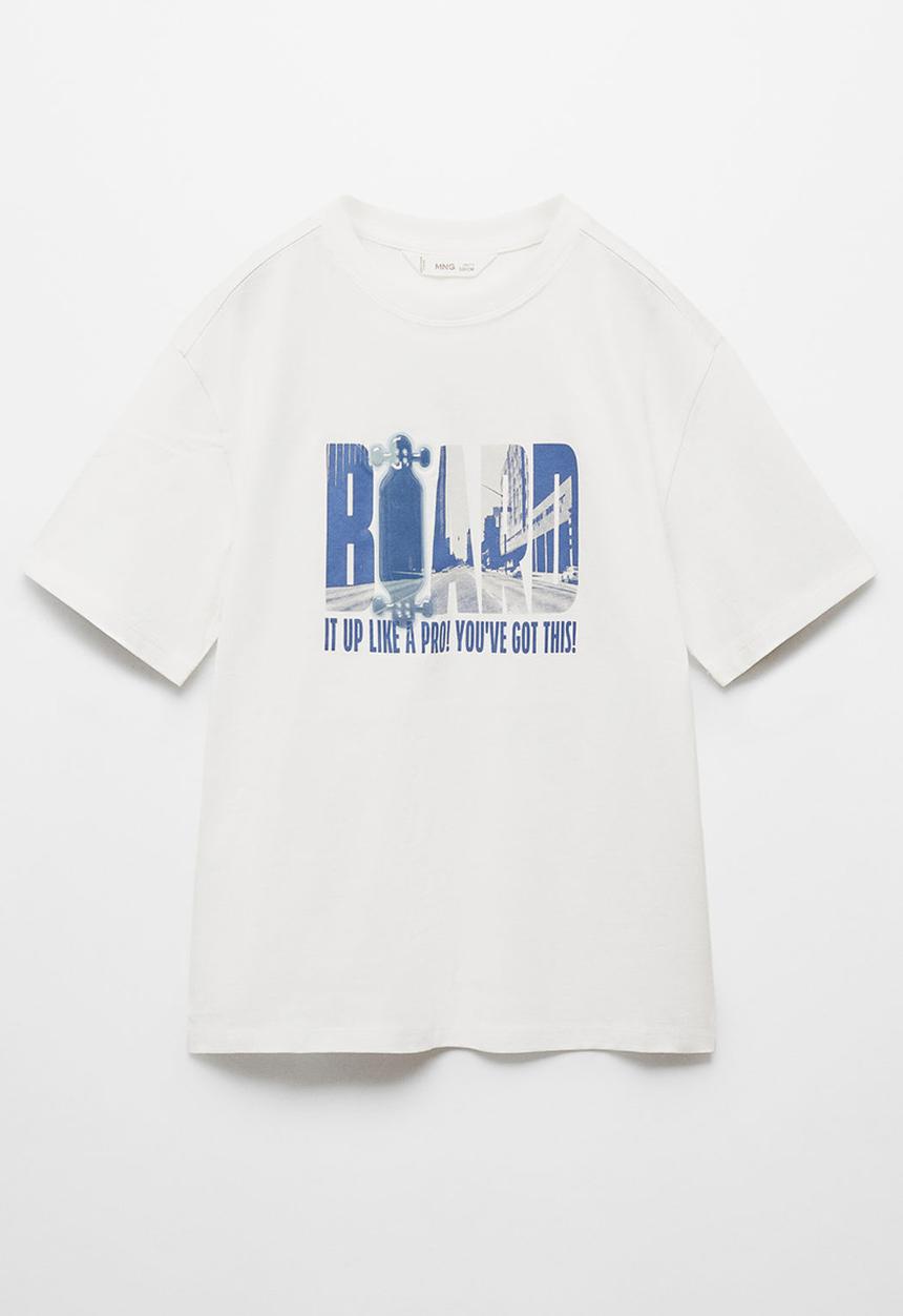 MANGO - T-shirt board - offwhite
