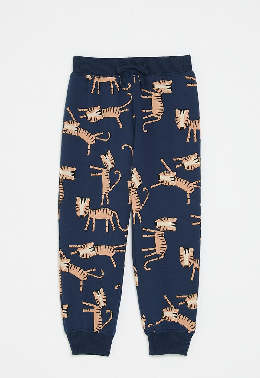 Pop Candy - Printed sweat pants - blue & orange