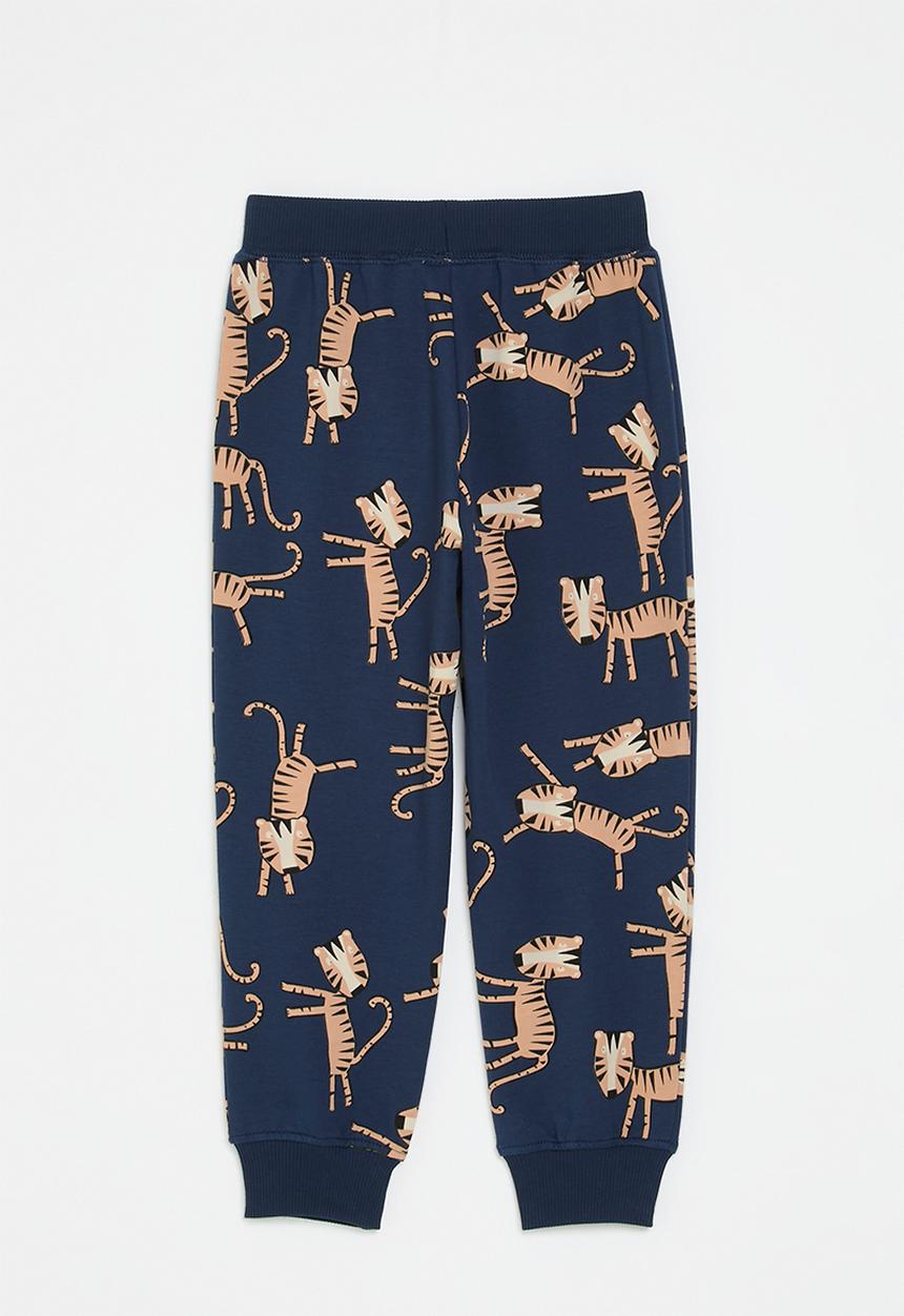 Pop Candy - Printed sweat pants - blue & orange