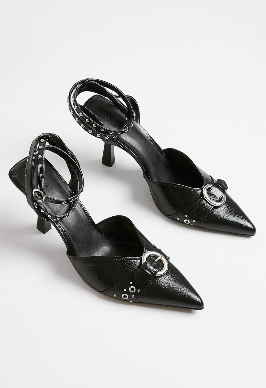H&M - Stud-detail slingbacks - black