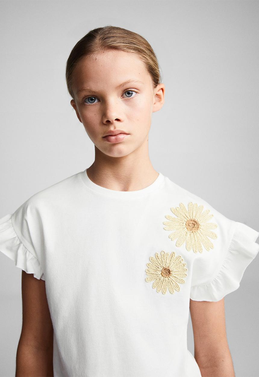 MANGO - T-shirt margi - offwhite