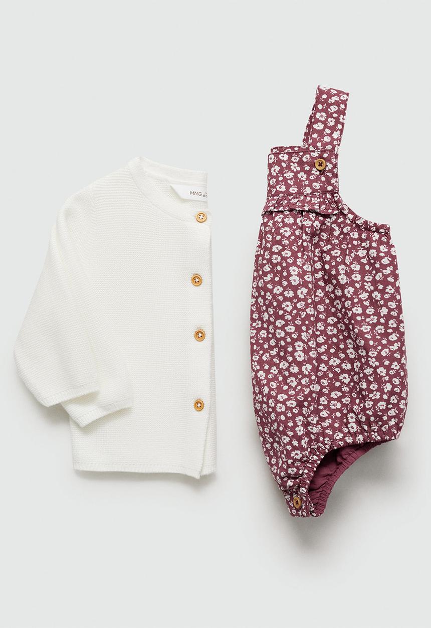 MANGO - Romper suit windsor - bordeaux