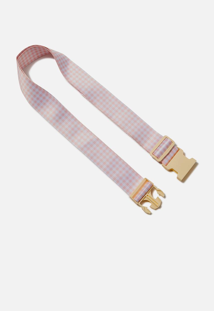 Typo - Luggage Strap - Gingham/Ballet Blush