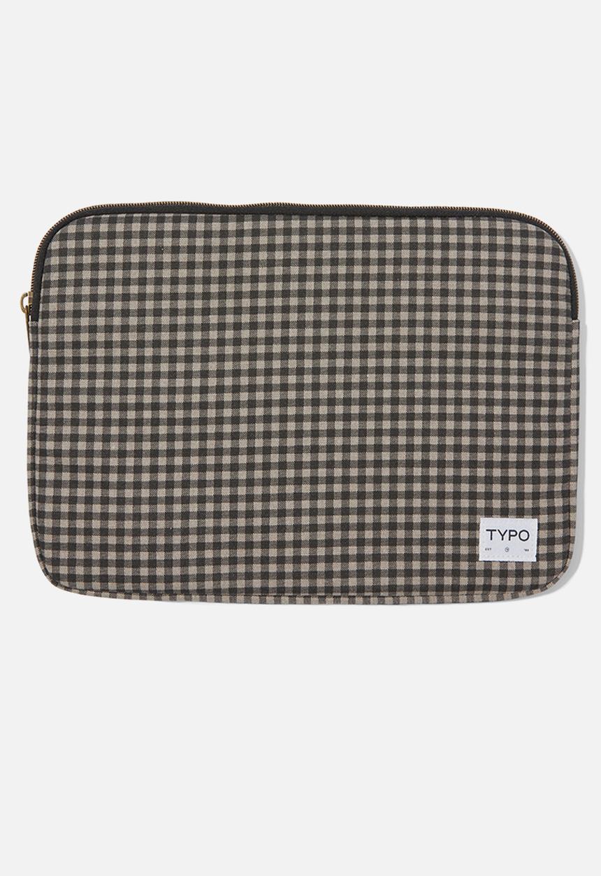 Typo - Take Me Away 13 Inch Laptop Case - Mushroom Gingham Small