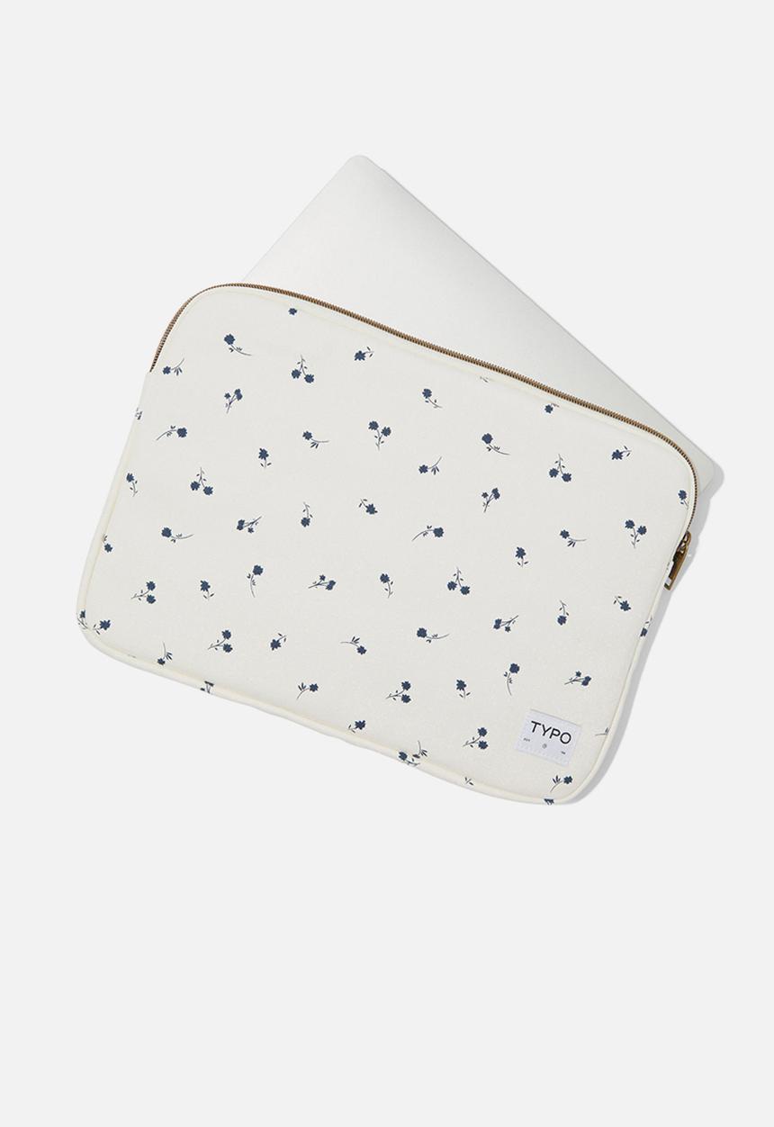 Typo - Take Me Away 13 Inch Laptop Case - Ditsy Floral Ecru