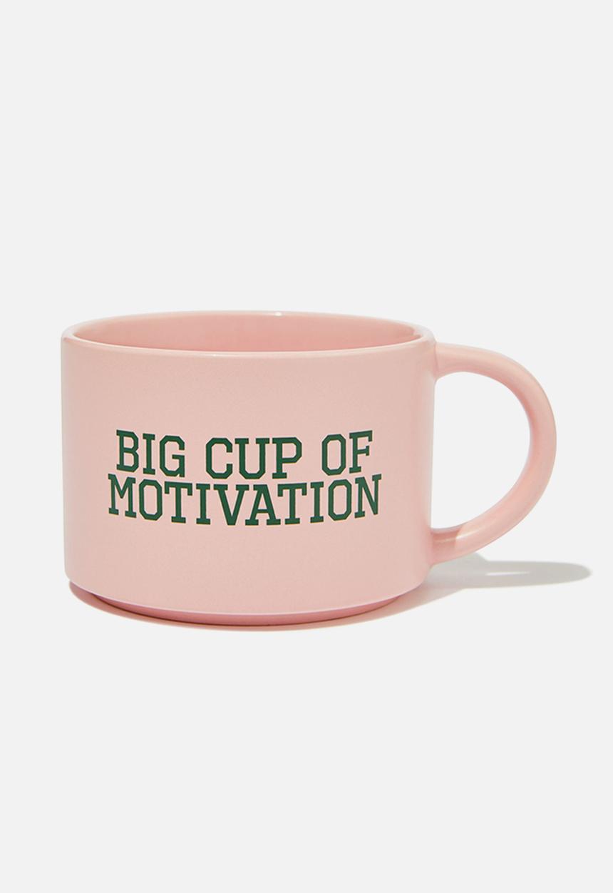 Typo - Big Hit Mug - Big Cup Of Motivation - Pink 