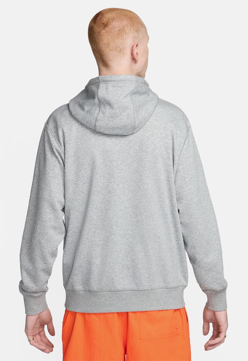 Nike - Club Fleece Varsity ft pullover hoodie - dk grey heather/lt smoke grey