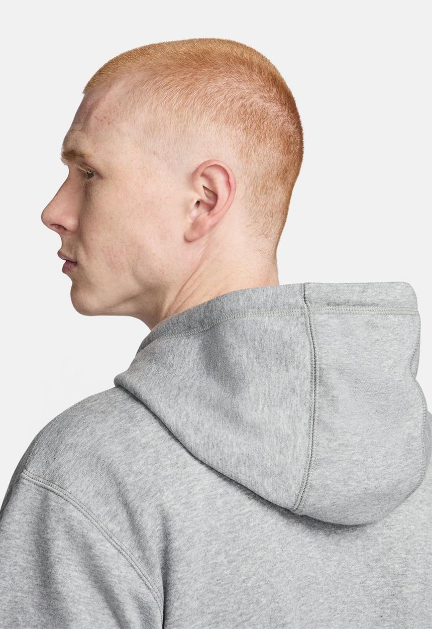 Nike - Club Fleece Varsity ft pullover hoodie - dk grey heather/lt smoke grey