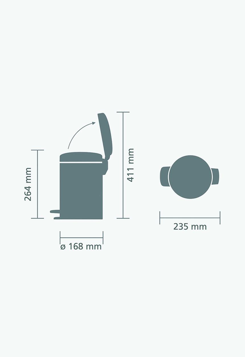 Brabantia - Newlcon pedal bin  - white