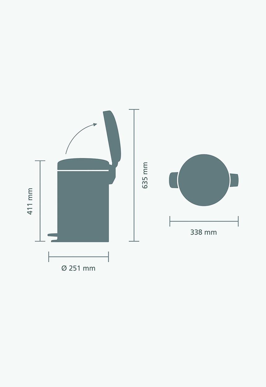 Brabantia - Newlcon pedal bin - matt black